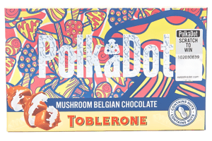 Fake counterfeit PolkaDot bar example 8 — branded flavor names are a fraud indicator