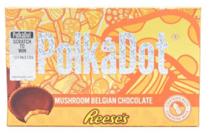 Fake counterfeit PolkaDot bar example 5 — branded flavor names are a fraud indicator