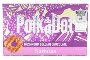 Fake counterfeit PolkaDot bar example 6 — branded flavor names are a fraud indicator