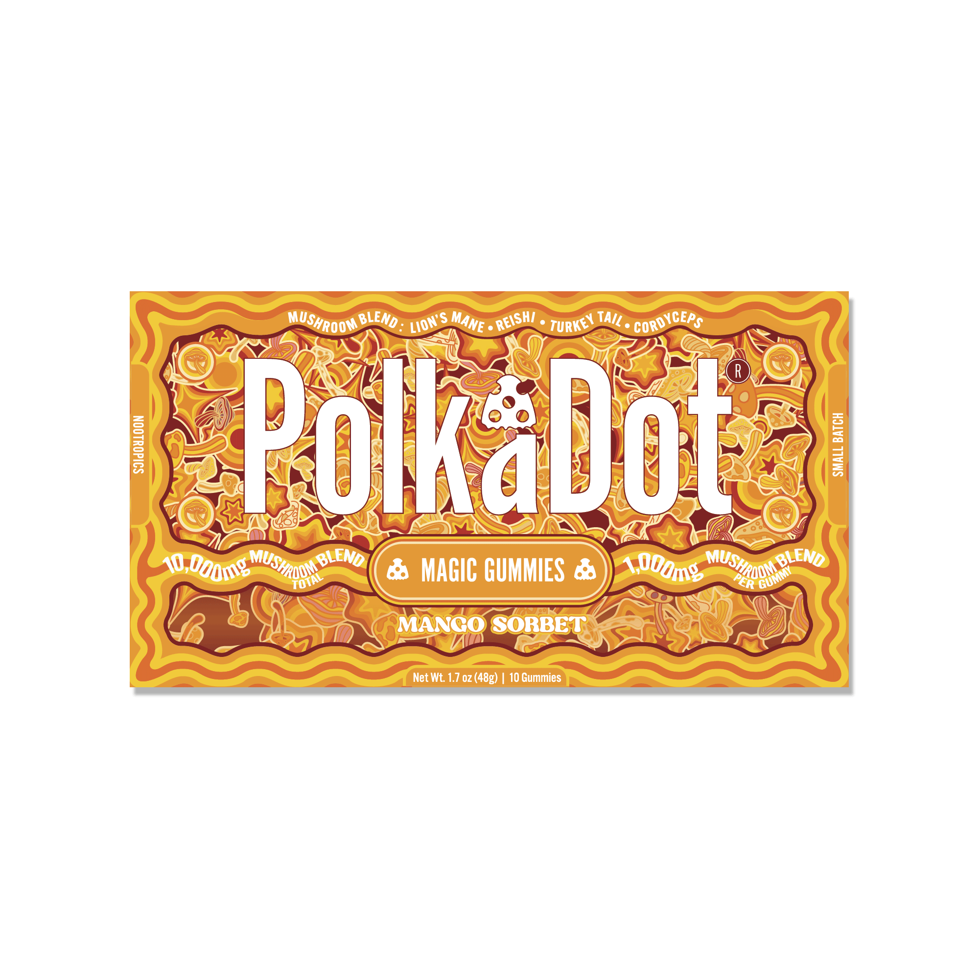 Mango Sorbet Gummies — organic adaptogen mushroom gummies | PolkaDot™