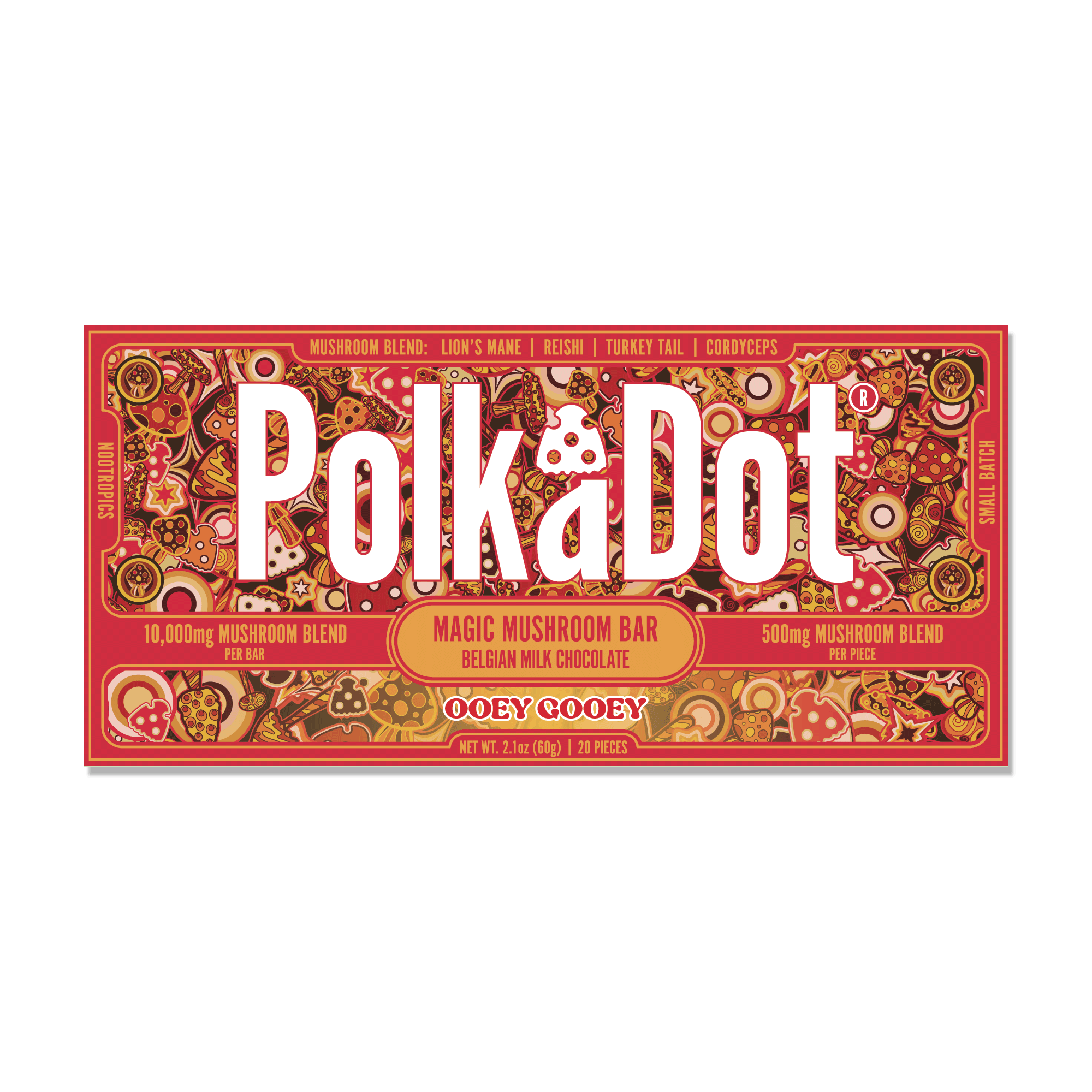 Ooey Gooey Chocolate Bar — organic functional mushroom chocolate bar | PolkaDot™