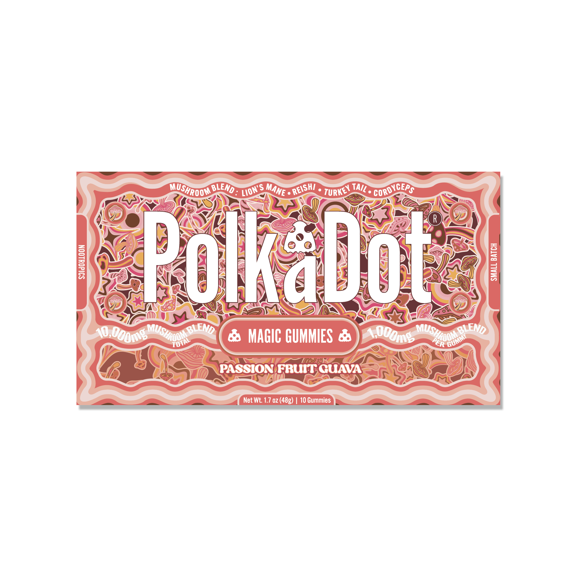 Passionfruit Guava Gummies — organic adaptogen mushroom gummies | PolkaDot™
