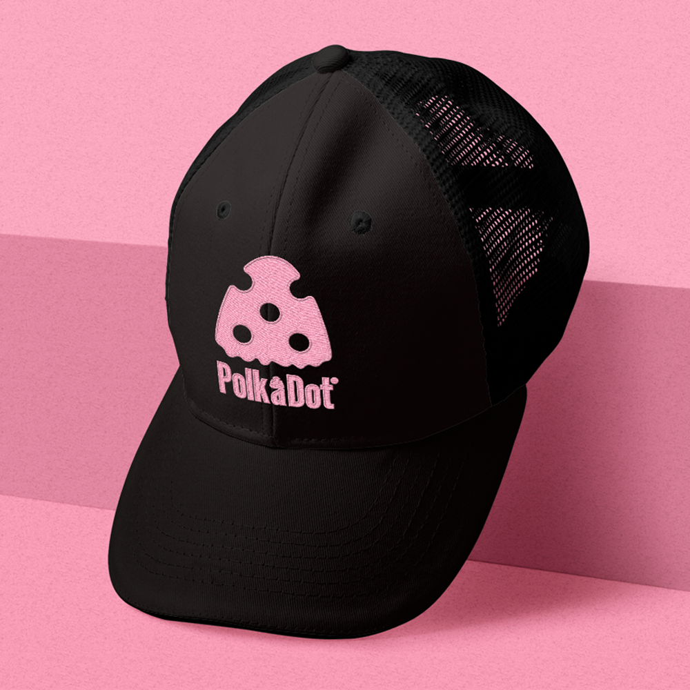 Polkadot Trucker Hat — mushroom brand apparel | PolkaDot™