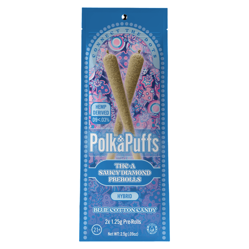 Blue Cotton Candy PolkaPuff — PolkaPuff hemp disposable vape | PolkaDot™